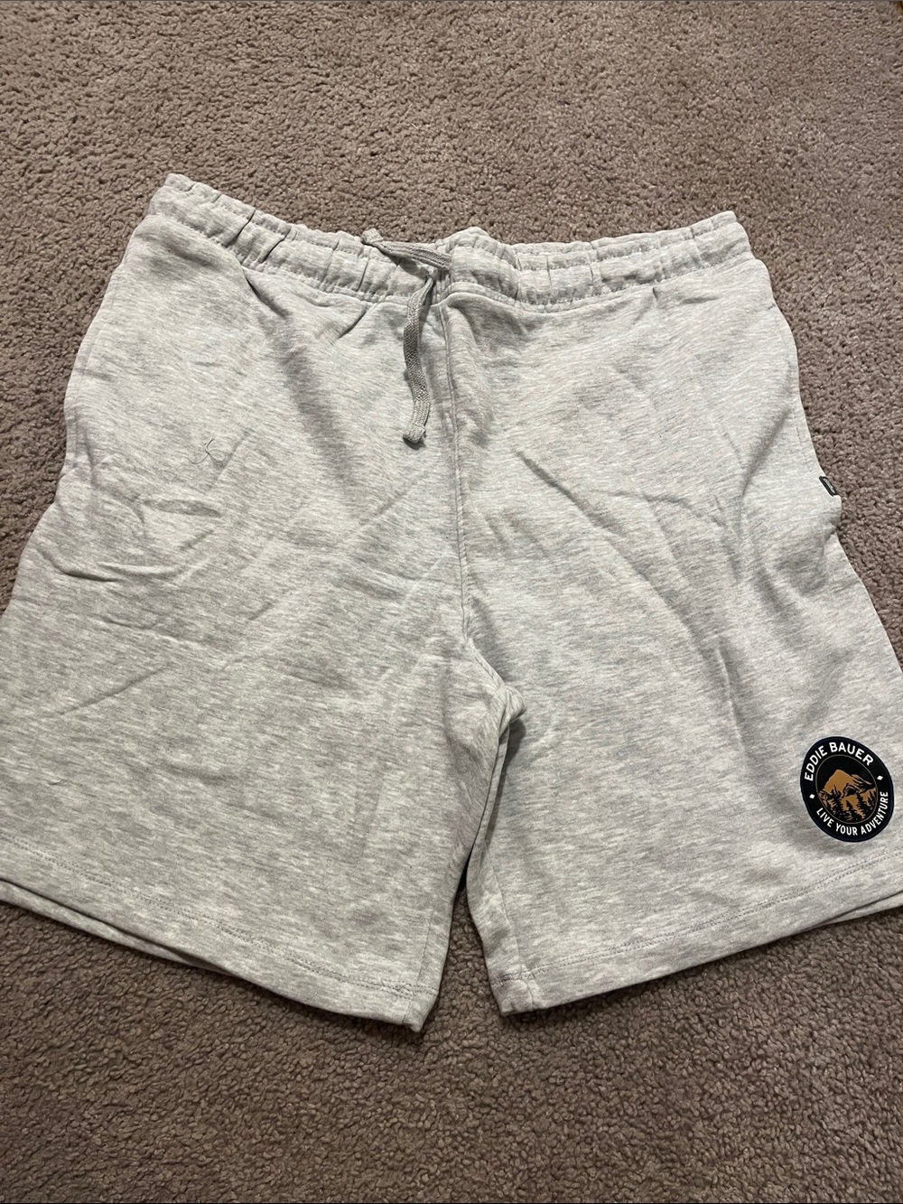 Eddie Bauer Light Heather Gray Athletic Drawstring Shorts